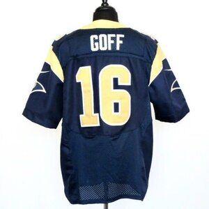 NEW! NFL Nike Los Angeles Rams Goff #16 Embroidered Stitched Jersey SZ L